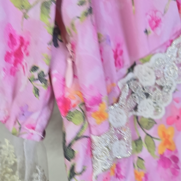 Floral Pink Midi Dress - Picture 11 of 14